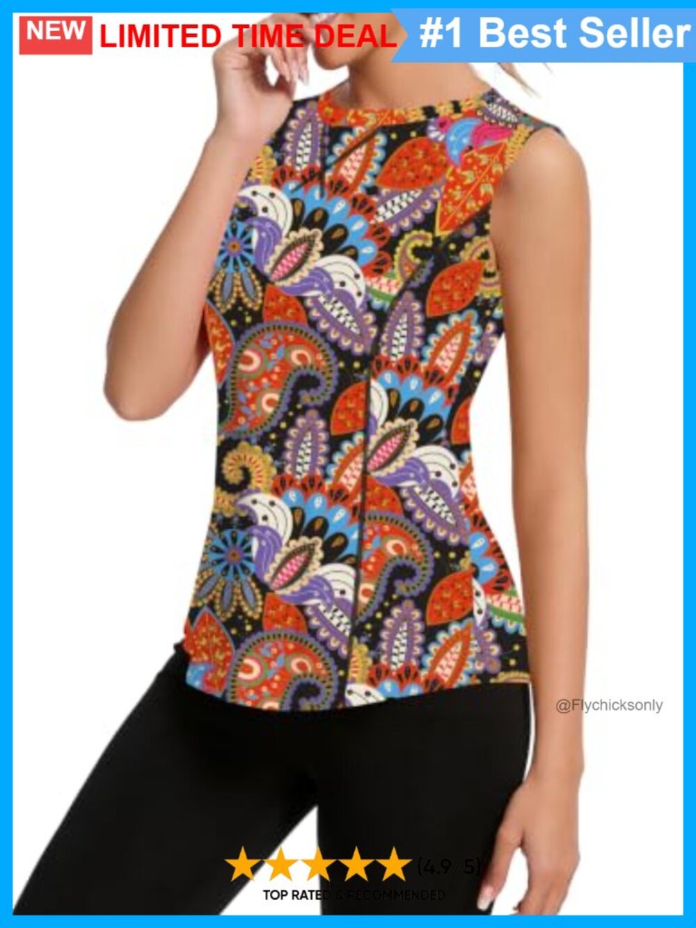 Sleeveless Workout Tank Top UPF50+ Sun Protection Athletic Shirt